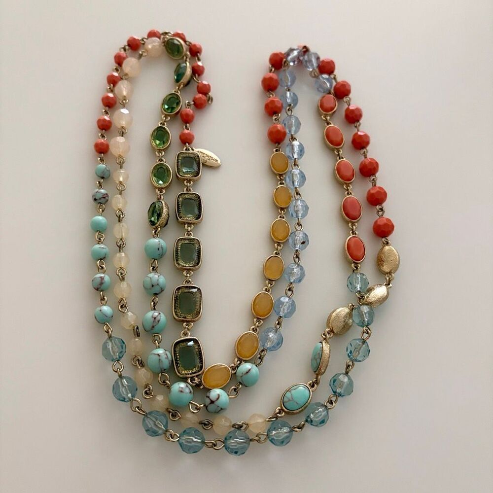 Ann Taylor | Multicolor Beaded Necklace | 59” Length